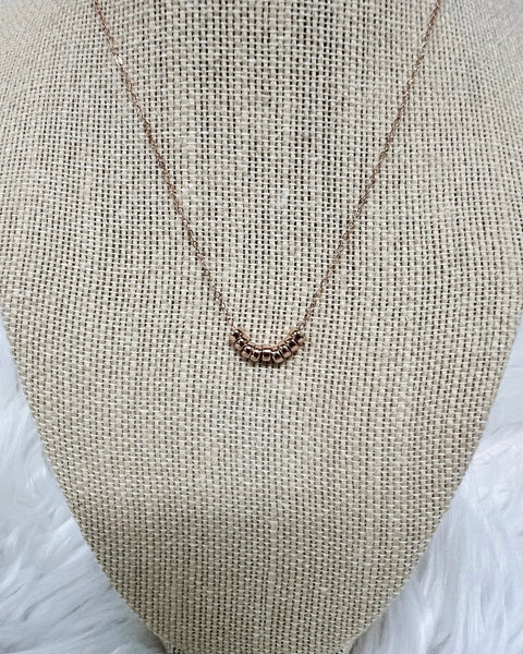 Round Bead Necklace in Rose Gold FINAL SALE