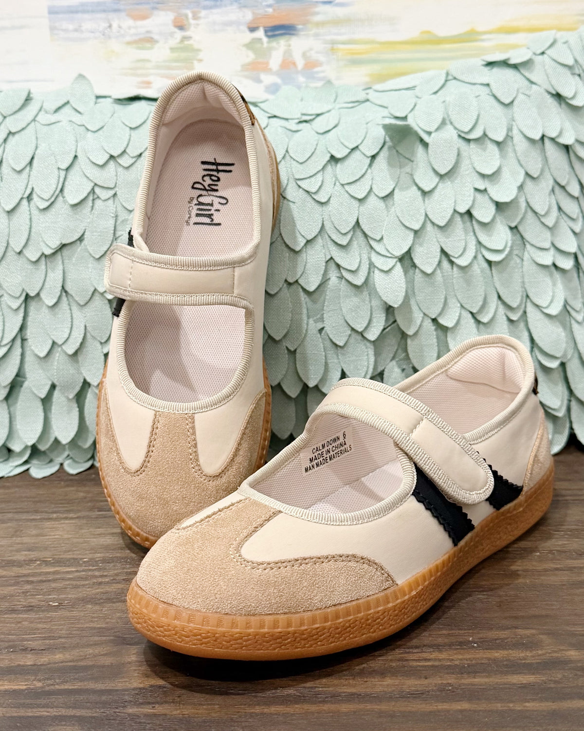 Corkys Calm Down Flat in Sand/Leopard