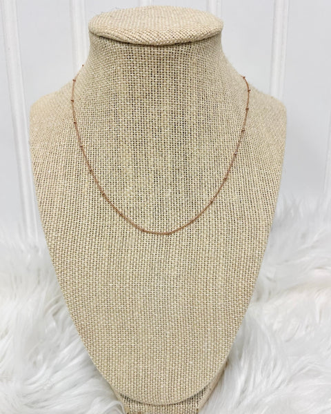 Satellite Chain Layering Necklace in Rose Gold FINAL SALE