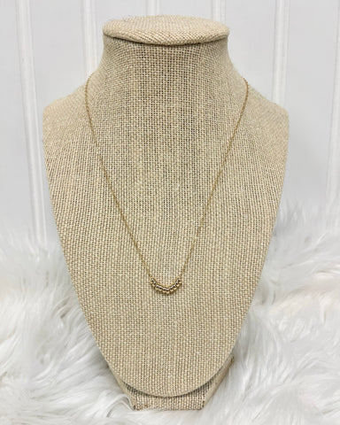 Round Bead Necklace in Gold FINAL SALE