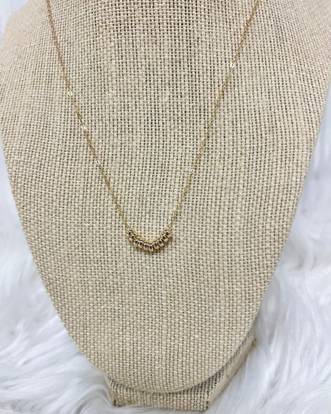 Round Bead Necklace in Gold FINAL SALE