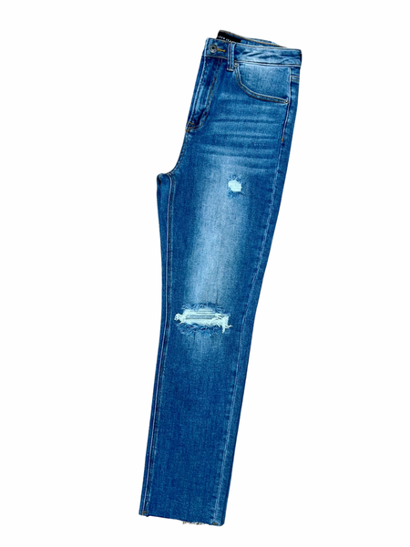 Risen High Rise Relaxed Fit Skinny Jeans