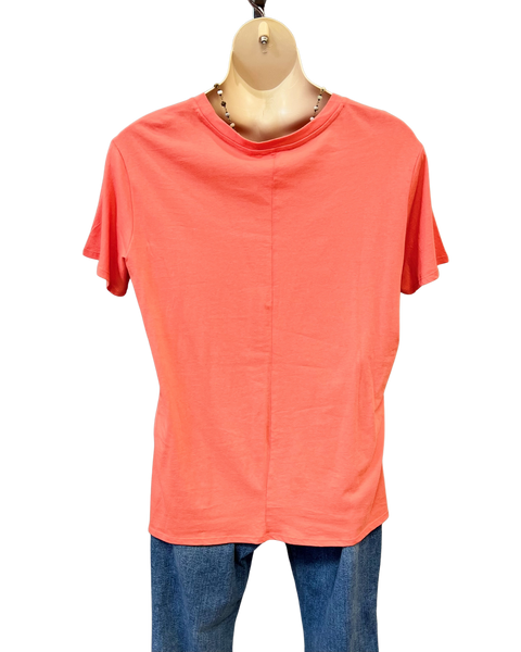 Delia CURVY Relaxed Fit Blouse in Deep Coral FINAL SALE