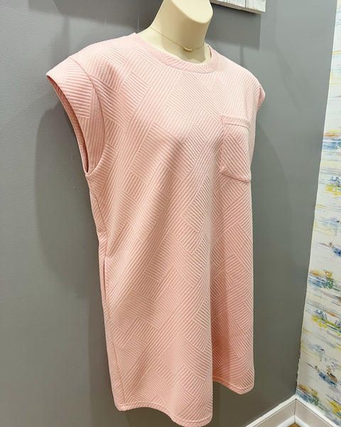 Harper CURVY Textured Dress in Light Pink FINAL SALE