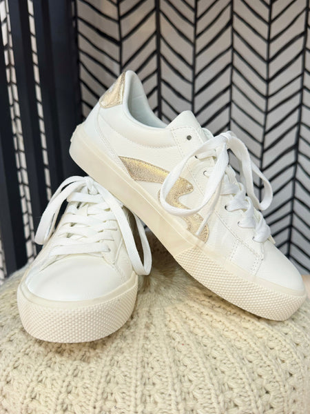 Blowfish Vice Sneaker in White/Gold