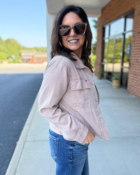 Leah Jacket in Mauve
