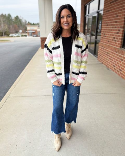 Austin Stripe Cardigan Sweater FINAL SALE