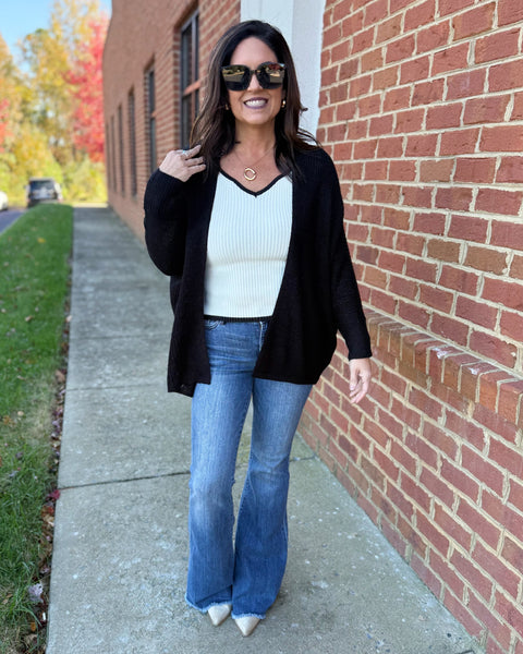 Maple Dolman Sleeve Cardigan in Black