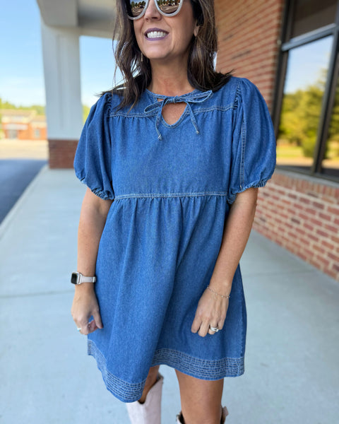 Lacey Denim Dress