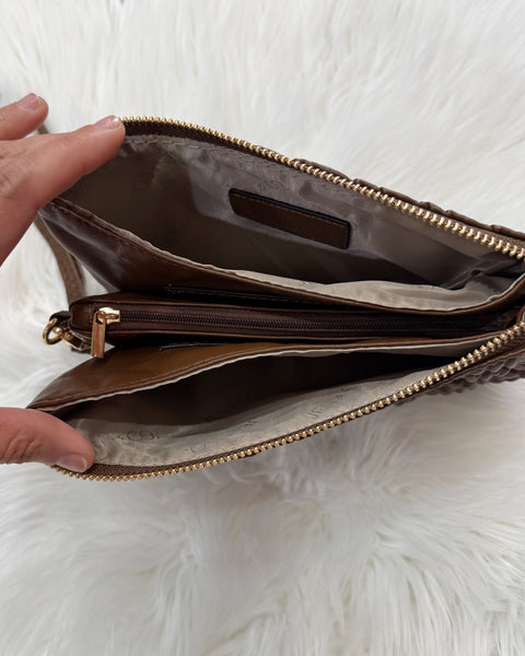 Riley Quilted Crossbody/Wristlet in Black