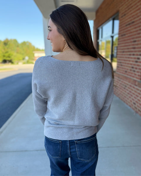Layla Sweater in Heather Grey FINAL SALE
