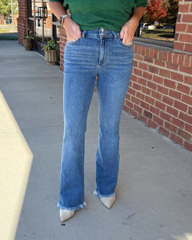 Judy Blue Double Button Bootcut Jeans