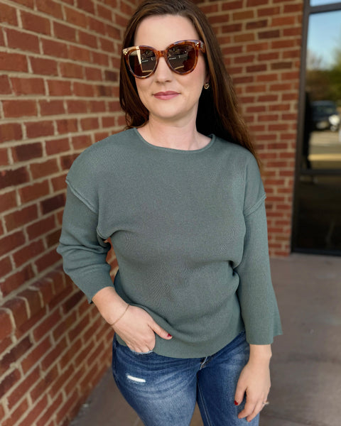 Brielle Blouse in Teal Green