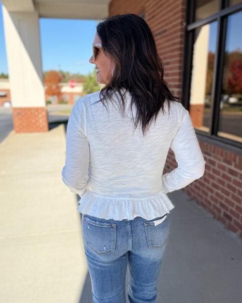 Aiden Smock Top in Off White