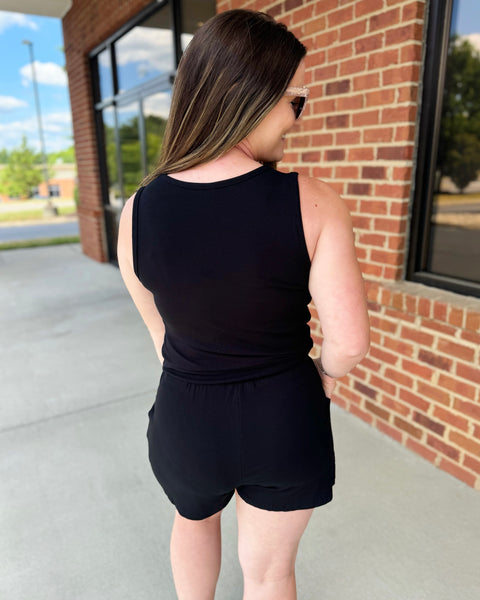 Phoenix Romper in Black FINAL SALE