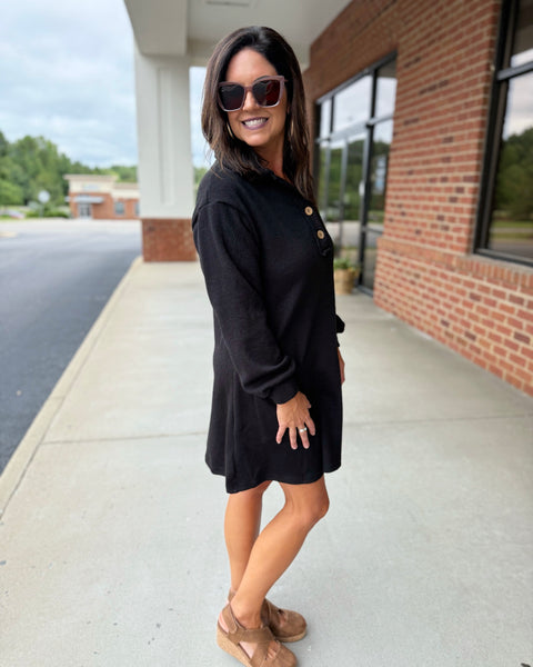 Rylan CURVY Collared Dress in Black FINAL SALE