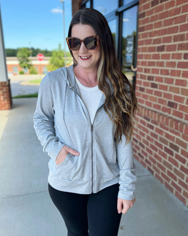 Dana Soft Athletic Hoodie in H. Grey