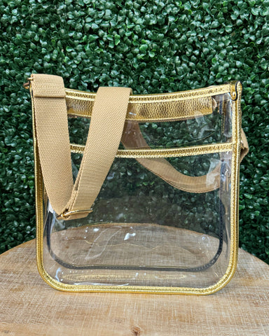 Posie Clear Crossbody in Gold