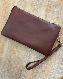 Riley Crossbody/Wristlet in Deep Chocolate