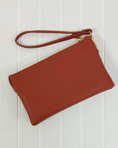 Riley Crossbody/Wristlet in Brick