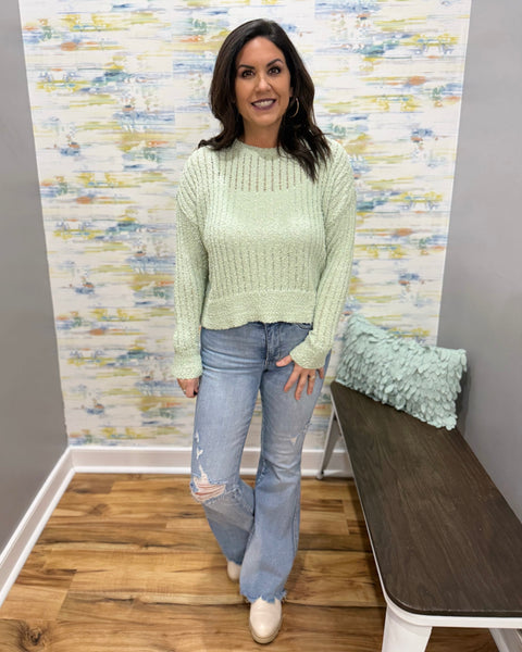 Harmony Ribbed Sweater in Sage