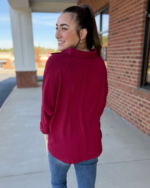 Bradley Blouse in Wine