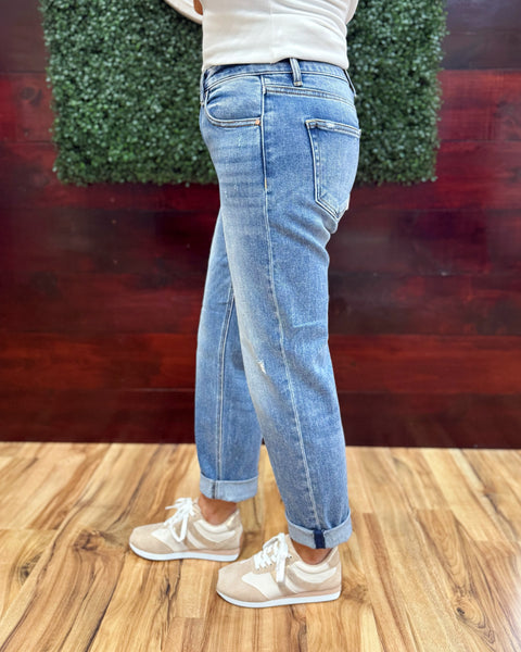 Risen Boyfriend Distressed Jeans