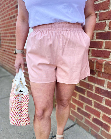Sutton Linen Shorts in Ginger