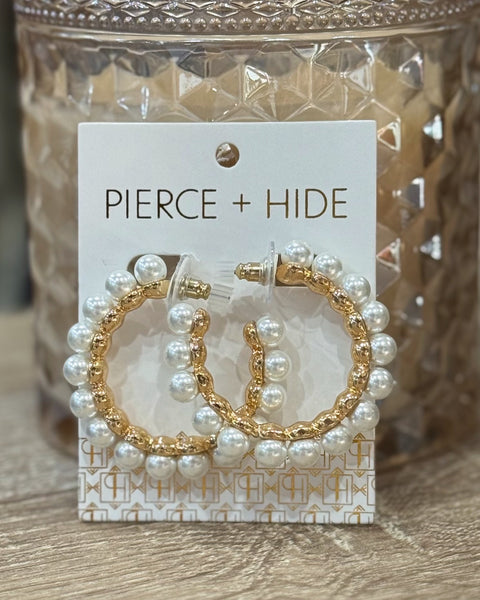 Pearl Hoop Earrings