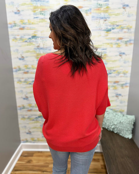 Heidi Dolman Sweater in Papaya