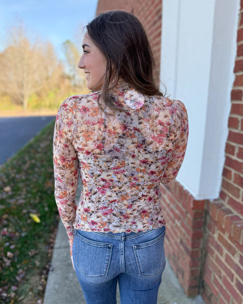 Reese Floral Mesh Top