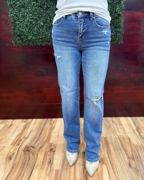Risen REG/CURVY Tummy Control Straight Jeans