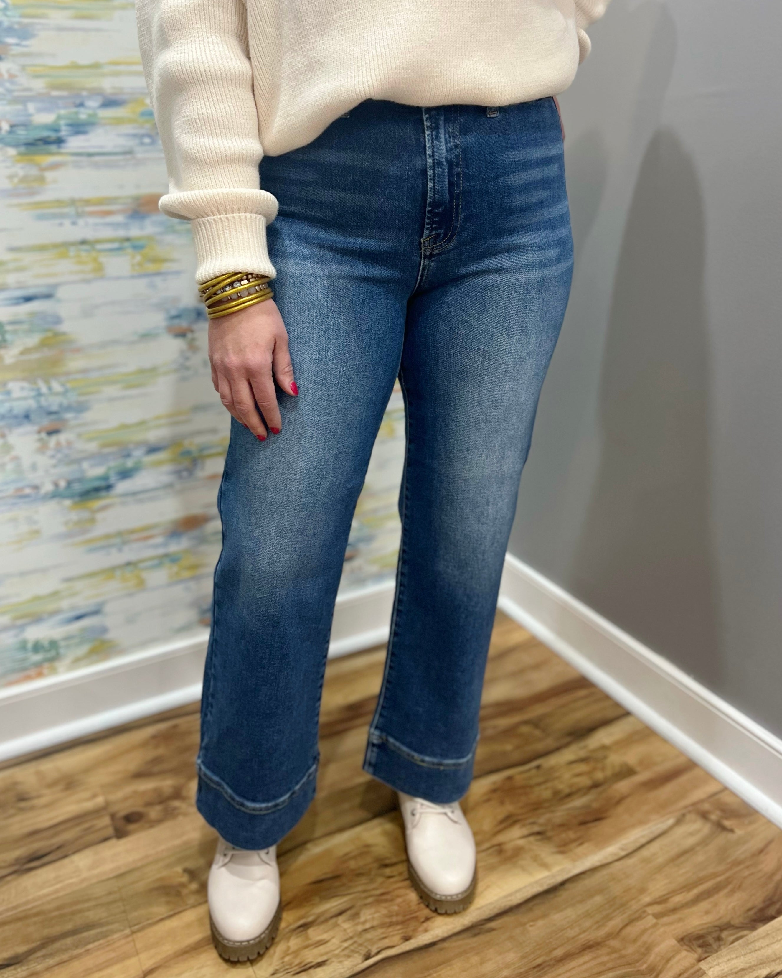 Risen High Rise Wide Leg Jeans – Boutique One Eleven
