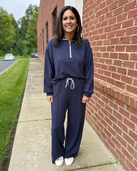 Samantha Lounge Pants in Navy FINAL SALE