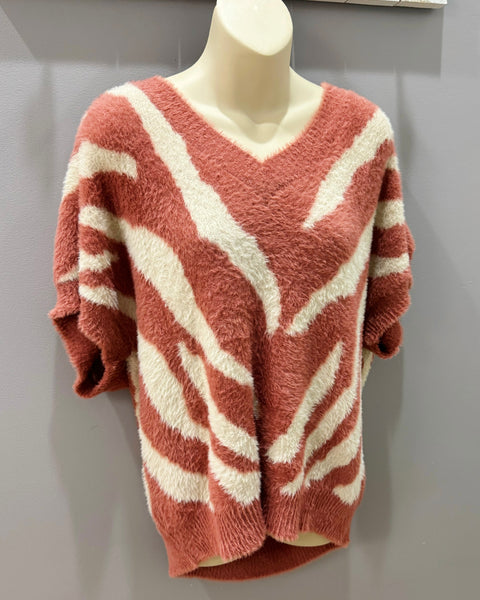 Pearl CURVY Sweater in Rose Taupe