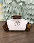 teleties classic tortoise hair claw clip.