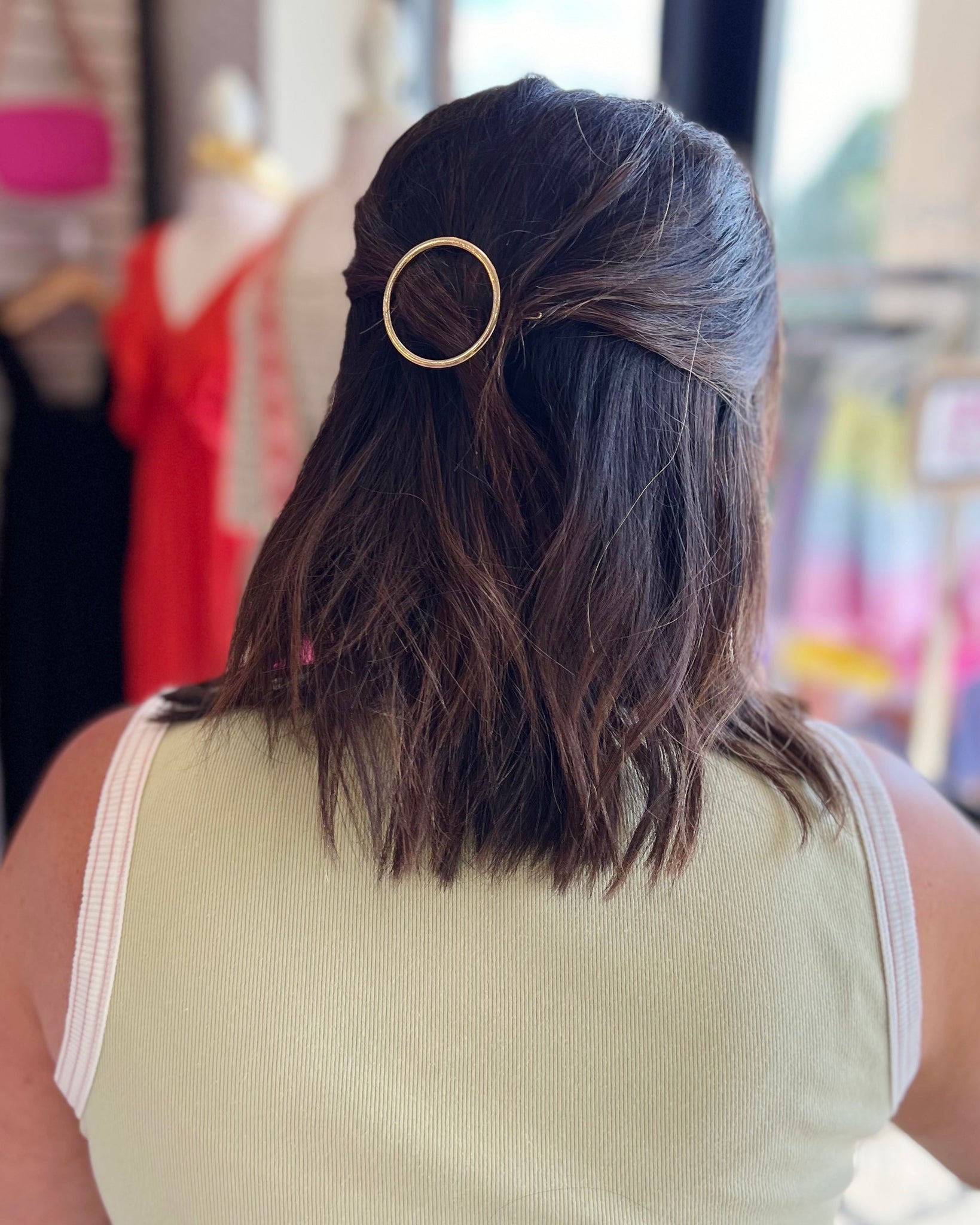 Gold Circle Hair Clip