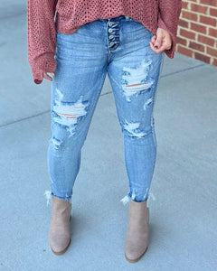 Judy Blue Bleach Splatter Skinny Jeans