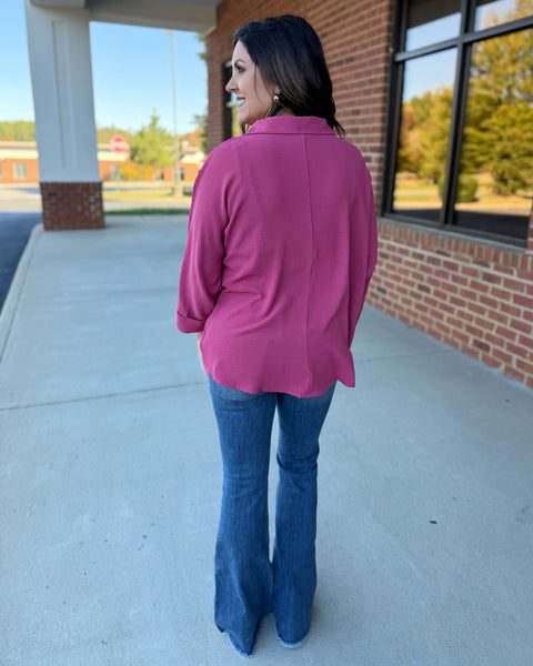 Bradley REG/CURVY Blouse in Dusty Mauve