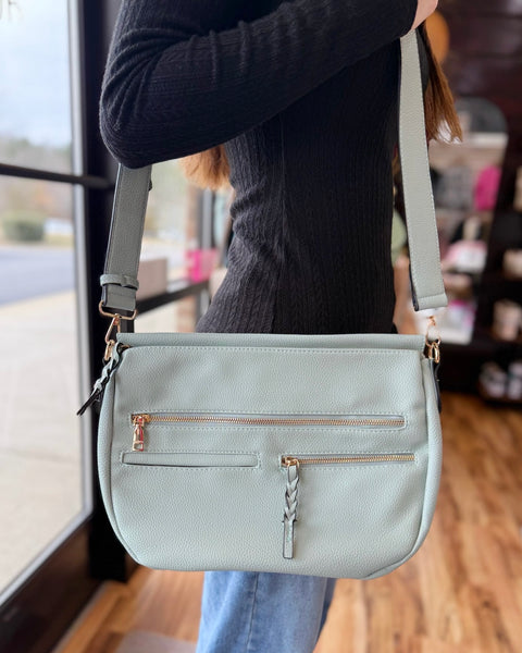 Josephine Crossbody Bag in Pale Seafoam