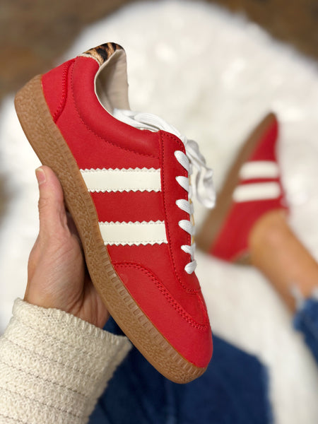 Corkys Heads Up Sneaker in Red