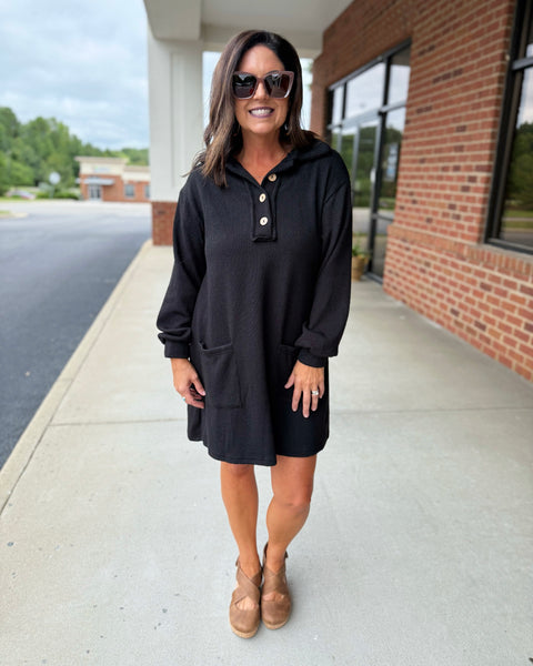 Rylan CURVY Collared Dress in Black FINAL SALE