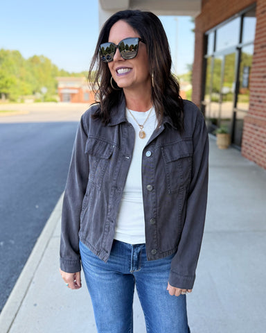 Leah Jacket in Charcoal