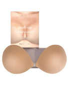 Push-up adhesive bra with packaging on a white background