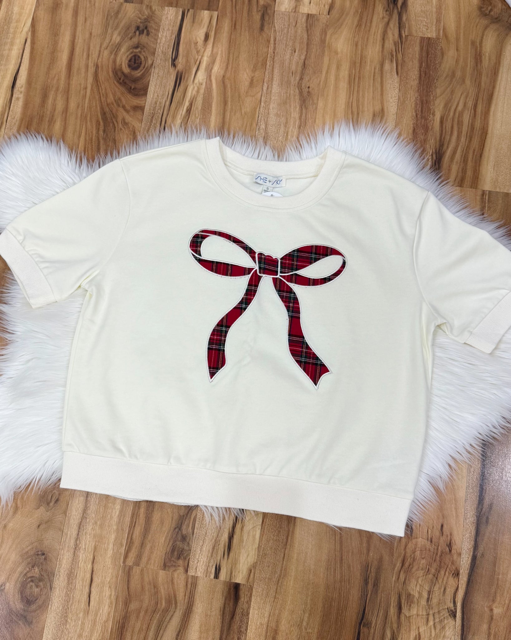 Cassidy Plaid Top in Cream