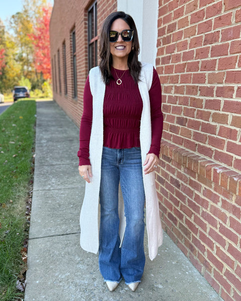 Andrea Sweater Cardigan in Champagne FINAL SALE