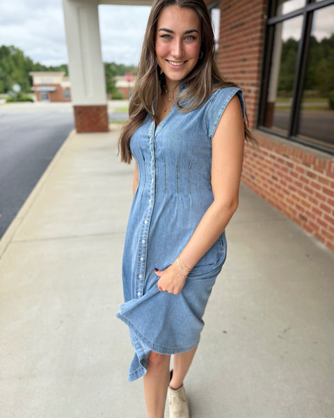 Wynn Denim Midi Dress FINAL SALE