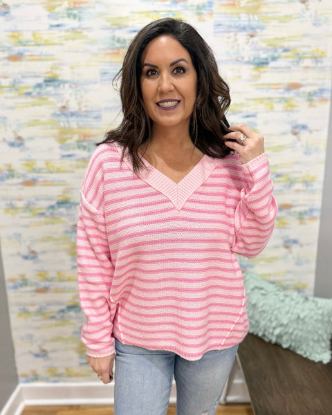 Kayce Sweater in Blush/Pink