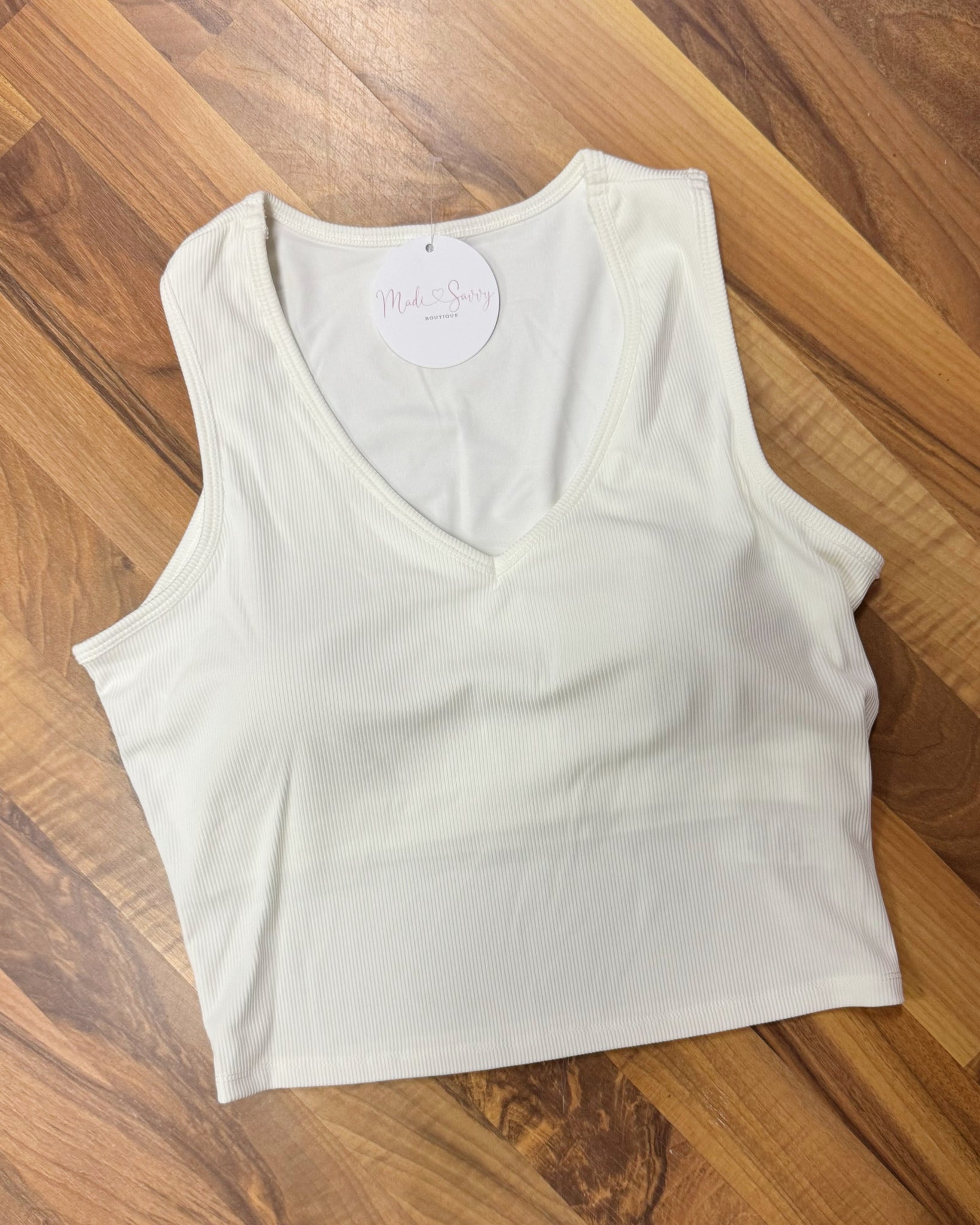 Tessa V-Neck Brami in Off White