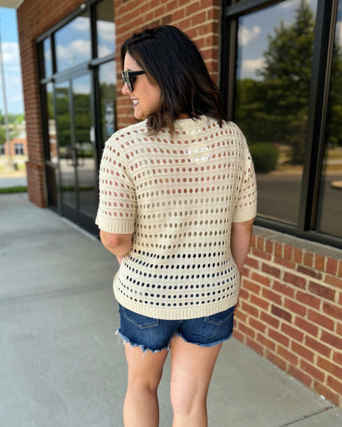 Gayle Knit Top in Oatmeal FINAL SALE